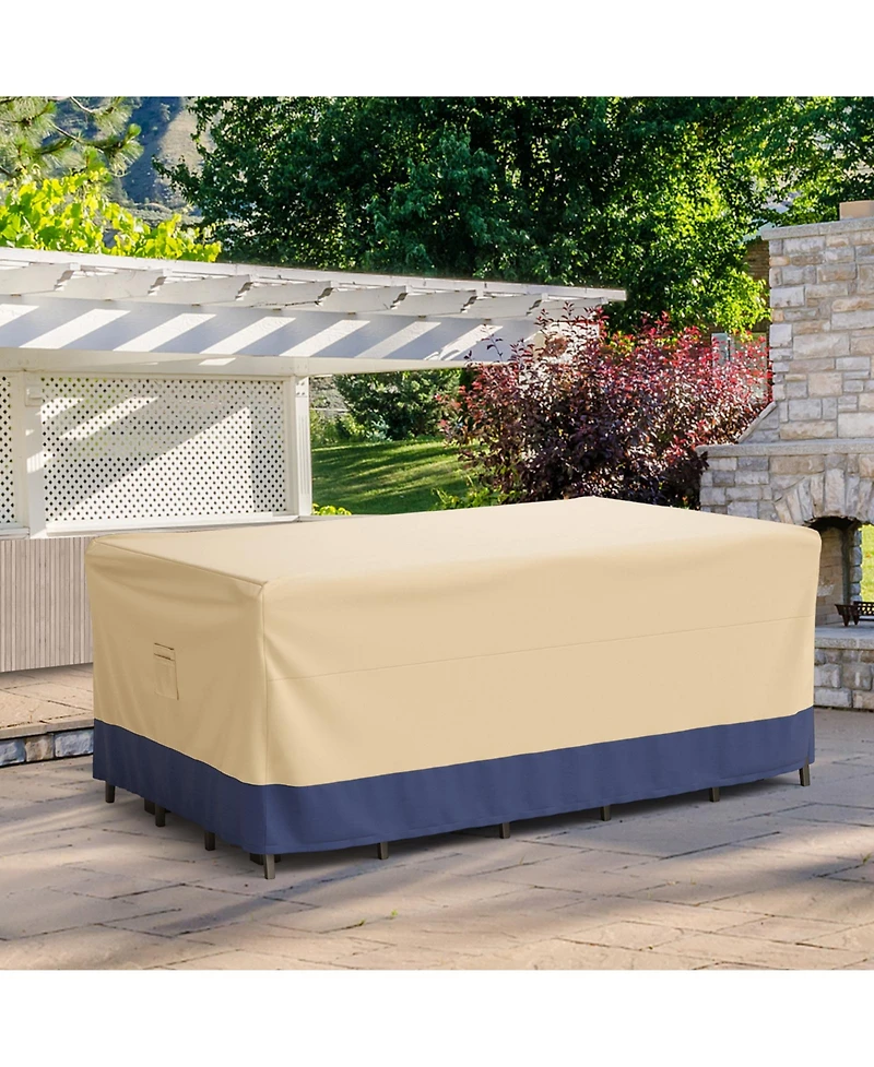Slickblue Patio Furniture Cover with Padded Handle and Click-Close Straps