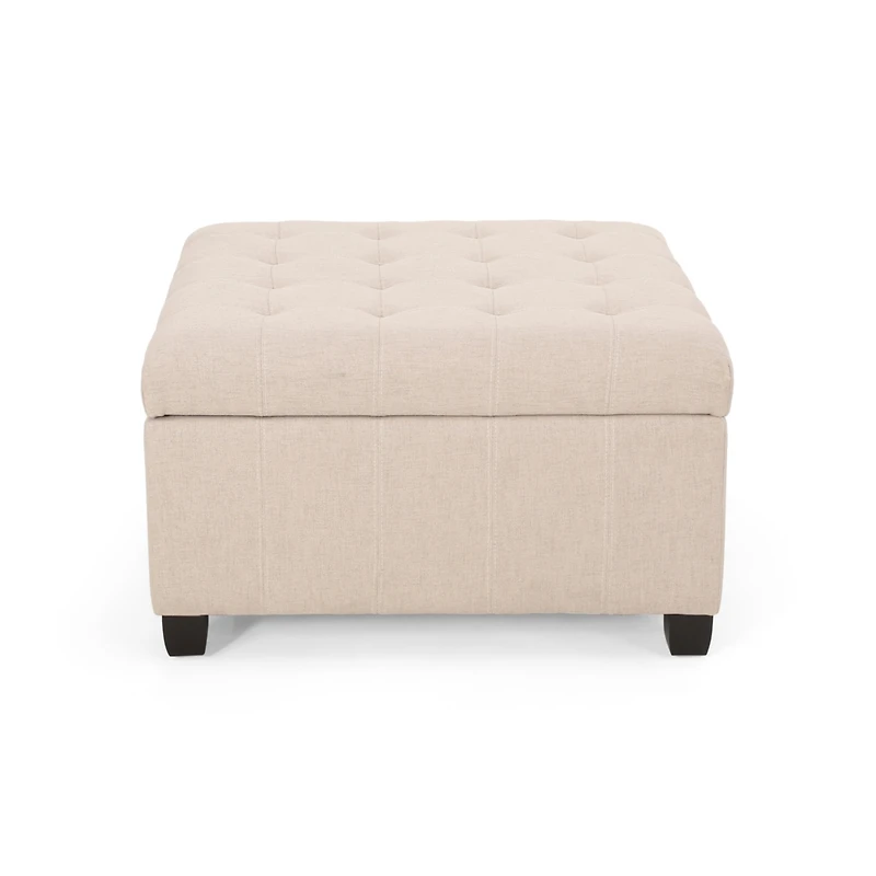 Streamdale Furniture Chic Waffle-Stitch Storage Ottoman Unclutter in Style