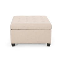 Streamdale Furniture Chic Waffle-Stitch Storage Ottoman Unclutter in Style
