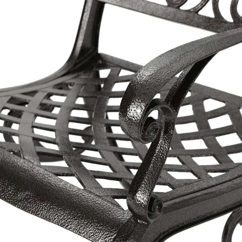 Streamdale Elegant Dining Chairs with Aluminum and Floral Accents
