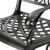 Streamdale Elegant Dining Chairs with Aluminum and Floral Accents