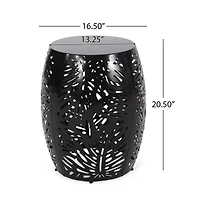 Streamdale Furniture Modern Palm Leaf Side Table with Durable Iron Frame