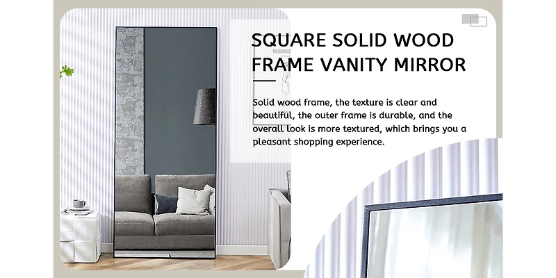 High-Definition Home Mirror with Easy Assembly & True-to-Life Reflection