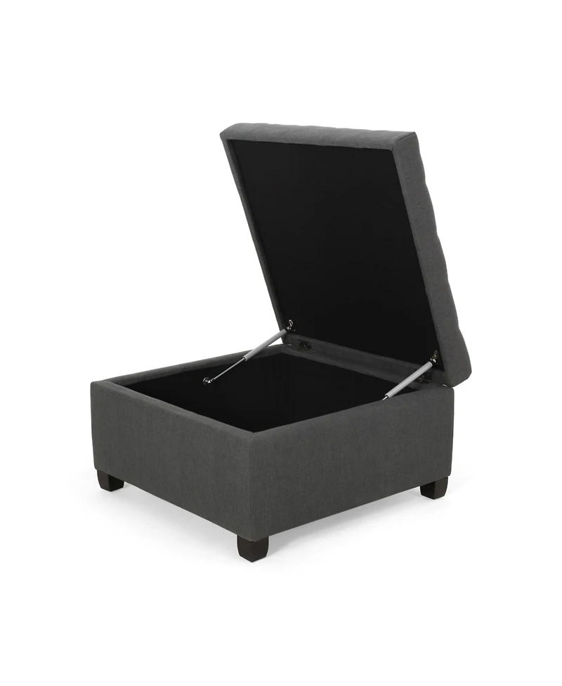 Streamdale Furniture Modern Ottoman with Storage | Plush Upholstery | Contemporary Waffle Stitch