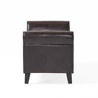 Streamdale Contemporary Diamond Tufted Storage Ottoman with Rolled Arms