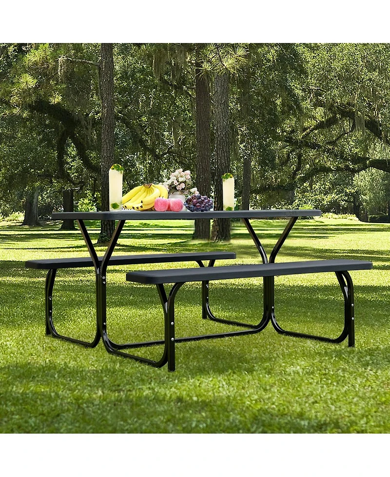 Slickblue Picnic Table Bench Set for Outdoor Camping