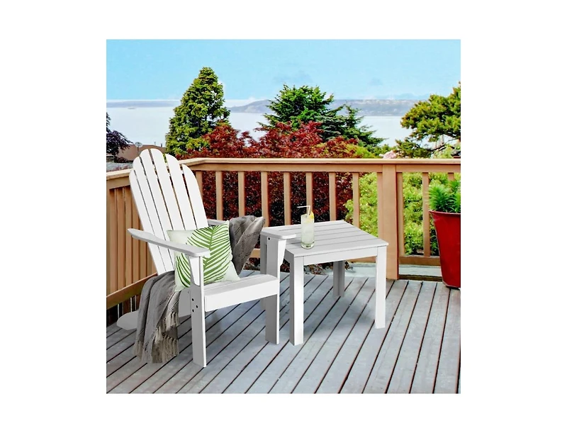 Slickblue Acacia Wood Outdoor Adirondack Chair with Ergonomic Design