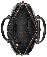 Calvin Klein Becky Signature Convertible Turnlock Dome Satchel