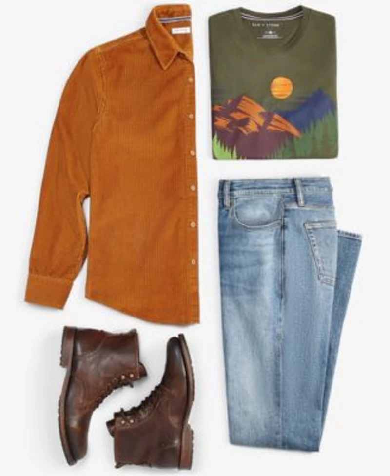 Sun Stone Mens Corduroy Shirt Valley Tee Arroyo Slim Fit Jeans Created For Macys