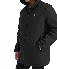 Champion Men's Performance Hooded, Faux Sherpa-Lined Peacoat Jacket