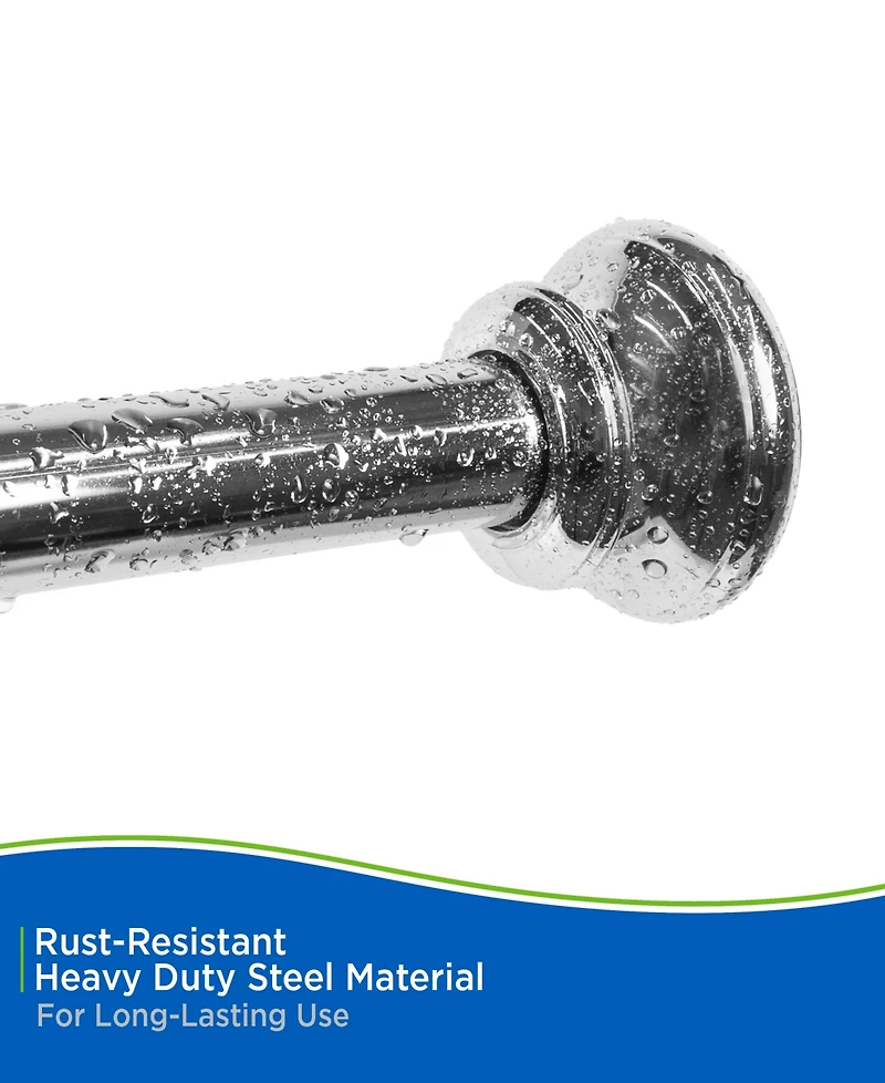 Kenney Twist Fit No Tools Decorative Shower Curtain Rod