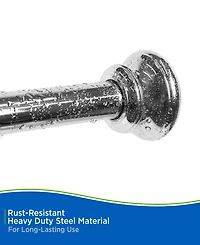 Kenney Twist Fit No Tools Decorative Shower Curtain Rod