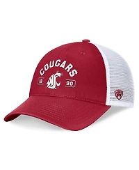 Top of the World Men's Crimson/White Washington State Cougars Free Kick Trucker Adjustable Hat