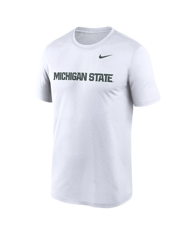 Nike Men's White Michigan State Spartans Primetime Legend Wordmark T-Shirt