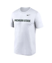 Nike Men's White Michigan State Spartans Primetime Legend Wordmark T-Shirt
