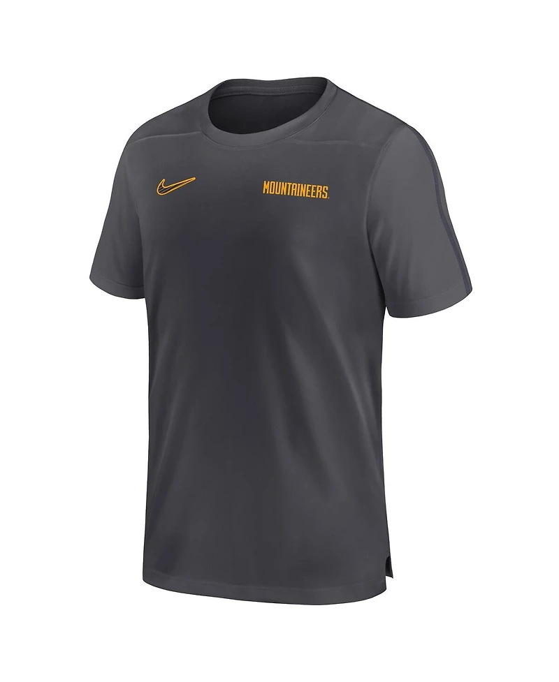 Nike Men's West Virginia Mountaineers 2024 Sideline Coach Performance T-shirt