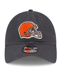New Era Men's Graphite Cleveland Browns Core Classic Graph 9TWENTY Adjustable Hat
