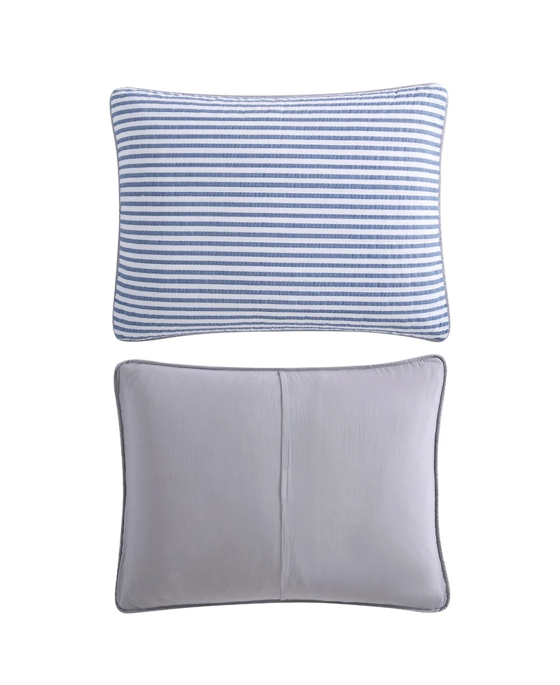 Nautica Fairwater Reversible 3 Piece Quilt Set, Full/Queen
