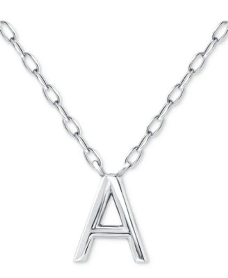 Giani Bernini Initial Pendant Necklace Collection In Sterling Silver 18k Gold Plated Sterling Silver Created For Macys