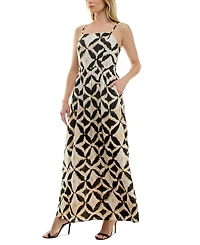 As U Wish Juniors' Square-Neck Sleeveless Maxi Dress