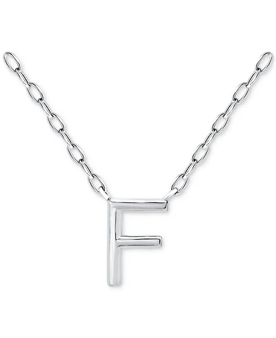 Giani Bernini Initial F Pendant Necklace in Sterling Silver, 16" + 2" extender, Created for Macy's