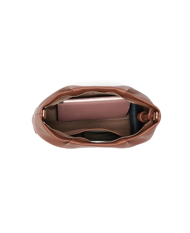 Esin Akan Midi Mayfair Leather Clutch Crossbody Bag