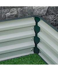 Giant 4' x 4' Metal Raised Garden Bed for Strong Root Growth