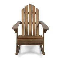 Streamdale Acacia Wood Adirondack Rocking Chair for Serene Outdoor Relaxation
