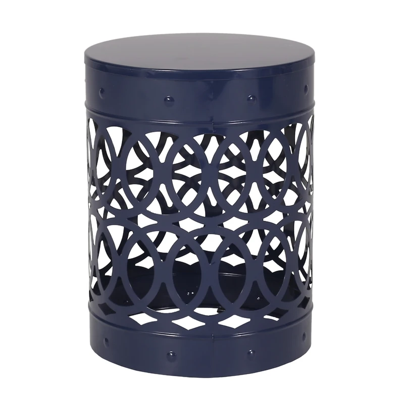Simplie Fun Modern Geometric Iron Cut Side Table Chic, Durable, Assembly-Free