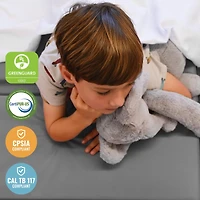 RestZone ECR4Kids Everyday Folding Rest Mat, 3-Section, 1in, Blue/Grey, 5-Pack