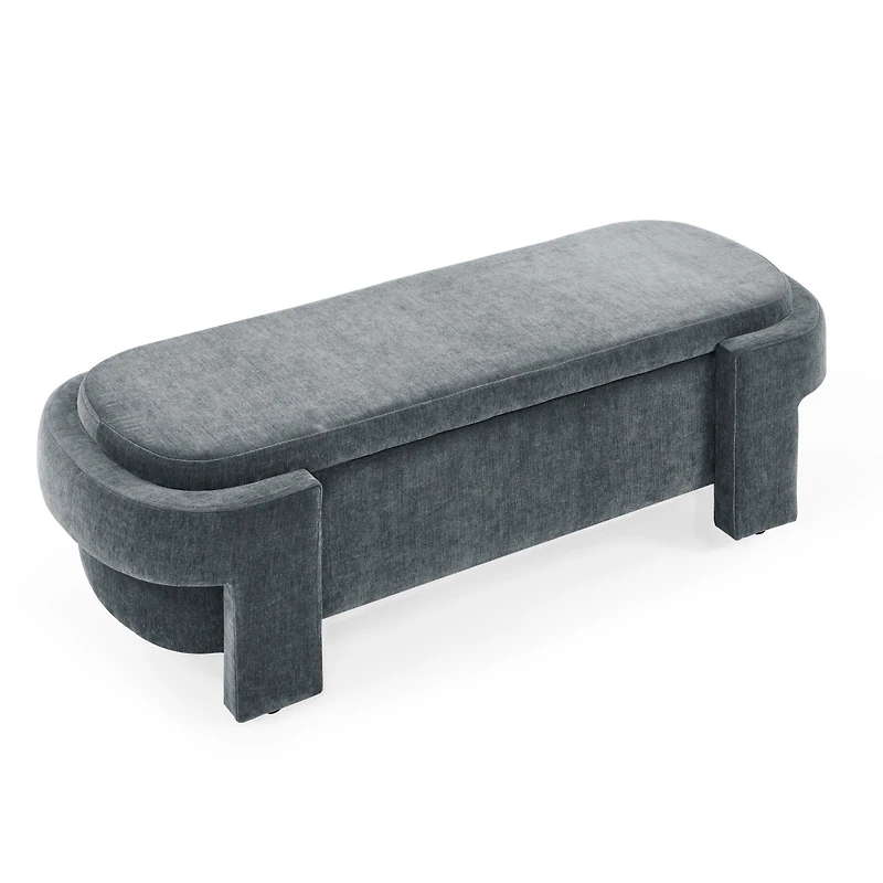 Streamdale Chenille Storage Bench for Living, Entryway, Bedroom