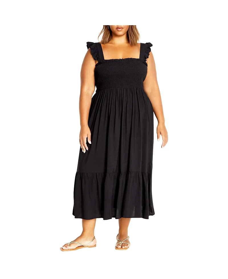 City Chic Plus Oasis Tropical Maxi Dress