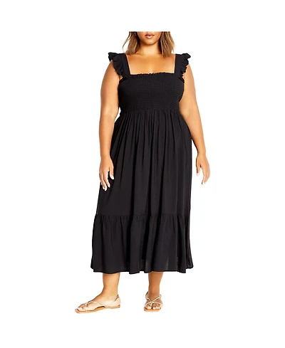 City Chic Plus Oasis Tropical Maxi Dress