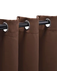Superior Solid Classic Modern Wrinkle Resistant Room Darkening 2-Piece Curtain Set with Grommet Header Top, 52"X72"