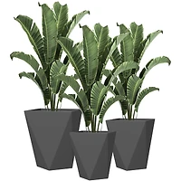 Geometric Outdoor Planters Stackable, Self-Draining, and Durable