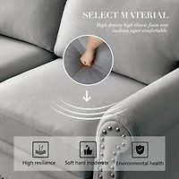 Streamdale Linen Fabric Upholstered With Storage Sofa 1+2+3 Sectional