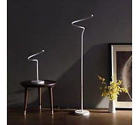 Streamdale Matte White Curvilinear Floor Lamp