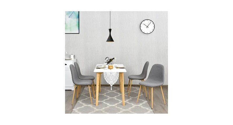 Slickblue Set of 4 Grey Accent Dining Chairs