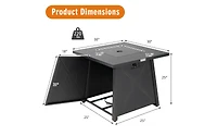 Slickblue 30 Inch Square Propane Gas Fire Table with Waterproof Cover