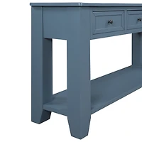 55" Modern Console Table Sofa Table For Living Room With 3 Drawers And 1 Shelf