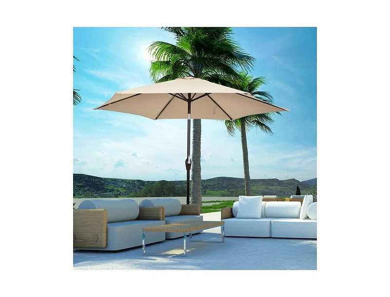 Slickblue 10 Feet Outdoor Patio Umbrella with Tilt Adjustment and Crank
