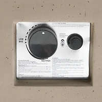 Simplie Fun Modern Concrete Fire Pit with 40K Btu for Indoor Warmth and Style