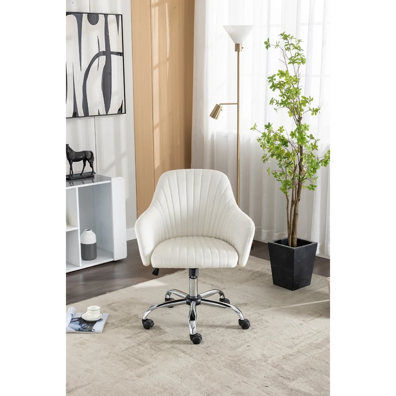 Streamdale Adjustable Velvet Leisure Chair (Pink)