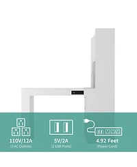 Streamdale L-Shaped Space-Saving Desk with Charging Station