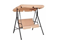 Slickblue Loveseat Cushioned Patio Steel Frame Swing Glider