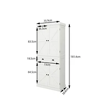 Streamdale Furniture Four-Door, One-Drawer Cabinets, Metric Hinge Full Cover Door Panel