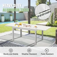 Streamdale Expandable Dining Table Rust-Free Aluminum