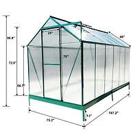 Premium Aluminum Greenhouse for Plant Growth & Ventilation