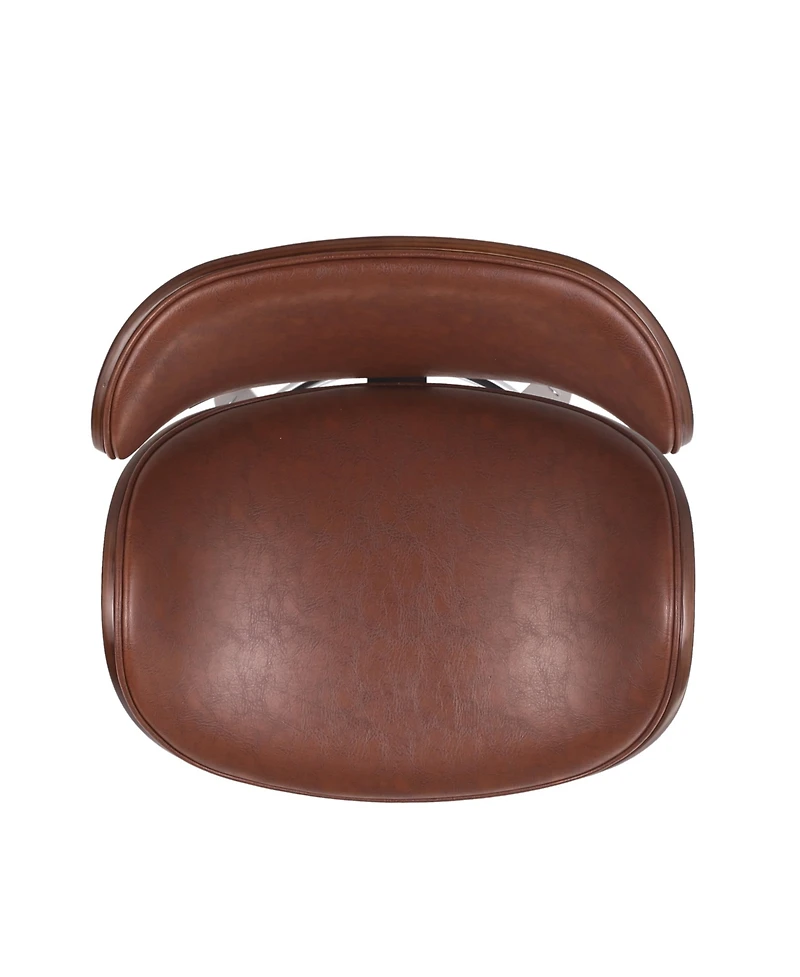 Streamdale Bentwood Barstool with Faux Leather