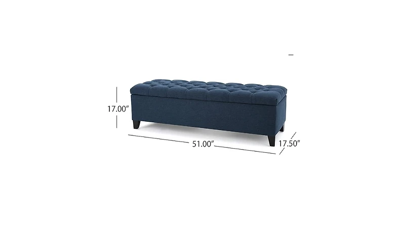 Streamdale Furniture Contemporary Button Tufted Storage Ottoman with Refined Style